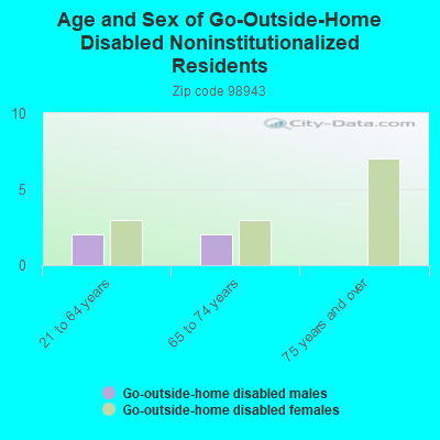 Age and Sex of Go-Outside-Home Disabled Noninstitutionalized Residents