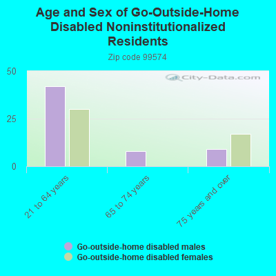 Age and Sex of Go-Outside-Home Disabled Noninstitutionalized Residents