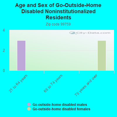 Age and Sex of Go-Outside-Home Disabled Noninstitutionalized Residents