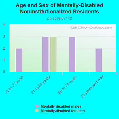 Age and Sex of Mentally-Disabled Noninstitutionalized Residents