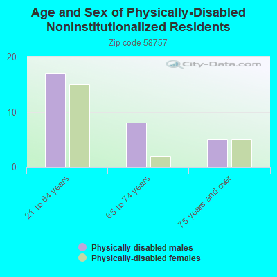 Age and Sex of Physically-Disabled Noninstitutionalized Residents