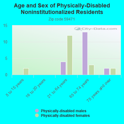 Age and Sex of Physically-Disabled Noninstitutionalized Residents