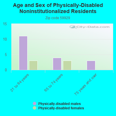 Age and Sex of Physically-Disabled Noninstitutionalized Residents