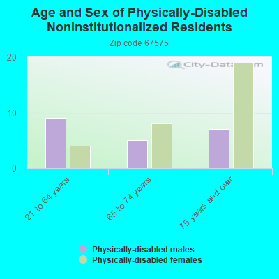 Age and Sex of Physically-Disabled Noninstitutionalized Residents