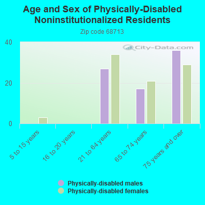 Age and Sex of Physically-Disabled Noninstitutionalized Residents