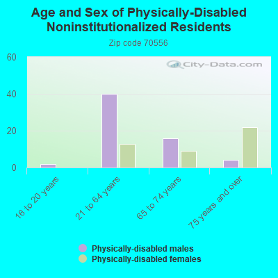 Age and Sex of Physically-Disabled Noninstitutionalized Residents