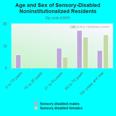 Age and Sex of Sensory-Disabled Noninstitutionalized Residents