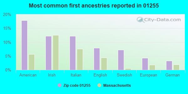 Most common first ancestries reported in 01255