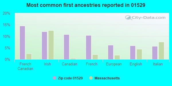 Most common first ancestries reported in 01529