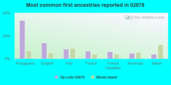 Most common first ancestries reported in 02878