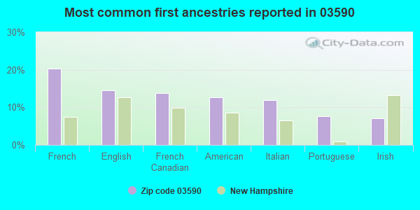 Most common first ancestries reported in 03590
