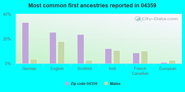Most common first ancestries reported in 04359