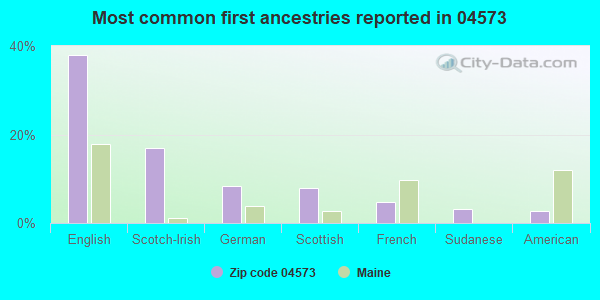 Most common first ancestries reported in 04573