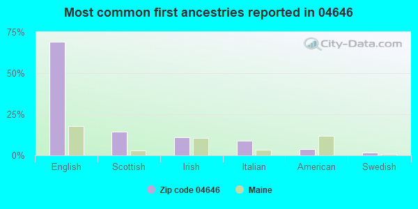 Most common first ancestries reported in 04646