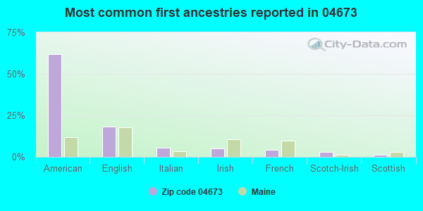 Most common first ancestries reported in 04673