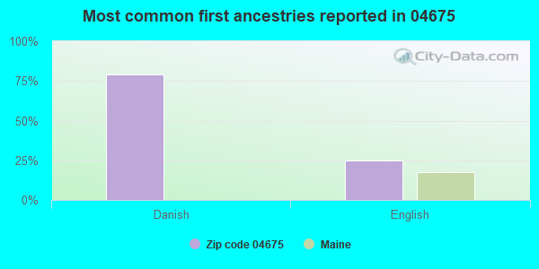 Most common first ancestries reported in 04675