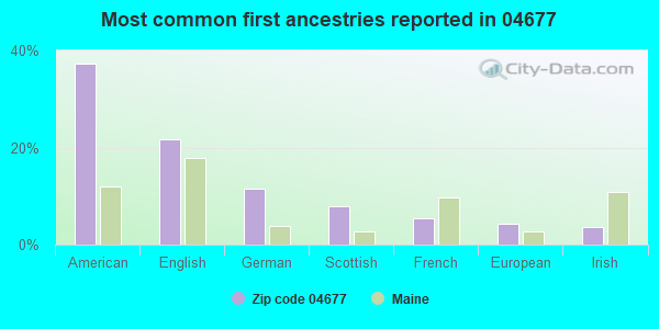 Most common first ancestries reported in 04677