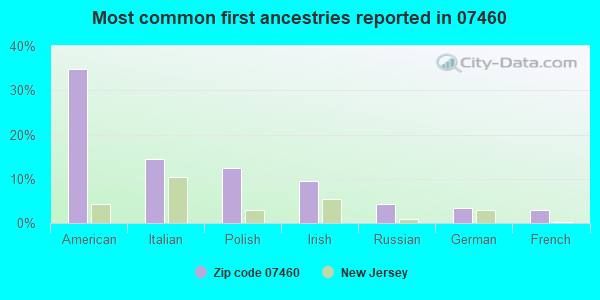 Most common first ancestries reported in 07460