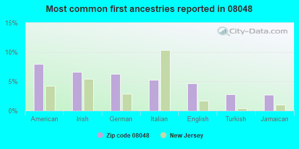 Most common first ancestries reported in 08048