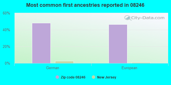 Most common first ancestries reported in 08246