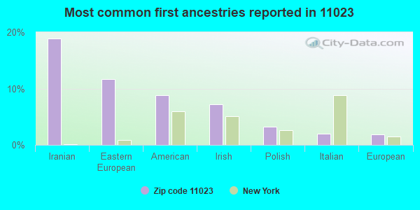 Most common first ancestries reported in 11023