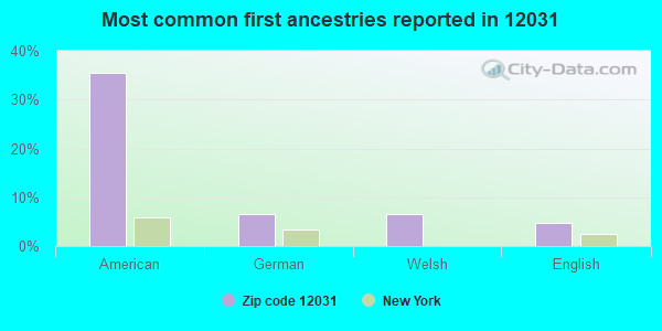 Most common first ancestries reported in 12031