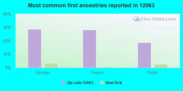 Most common first ancestries reported in 12063