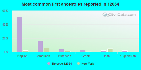 Most common first ancestries reported in 12064