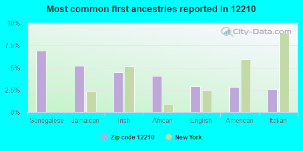 Most common first ancestries reported in 12210