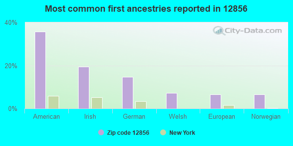 Most common first ancestries reported in 12856