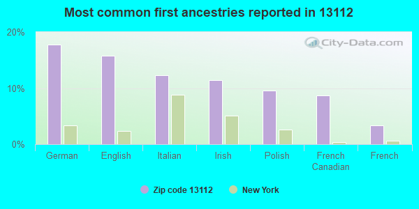 Most common first ancestries reported in 13112