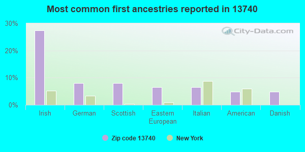 Most common first ancestries reported in 13740