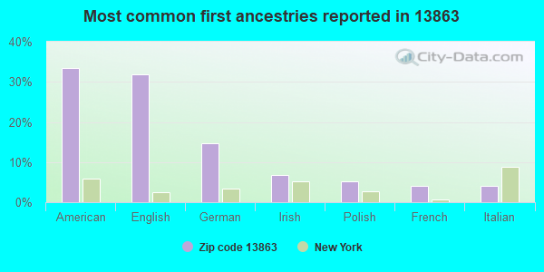 Most common first ancestries reported in 13863