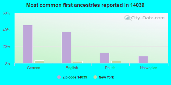 Most common first ancestries reported in 14039