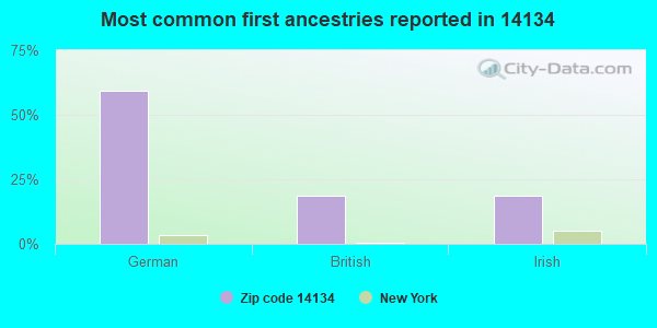 Most common first ancestries reported in 14134