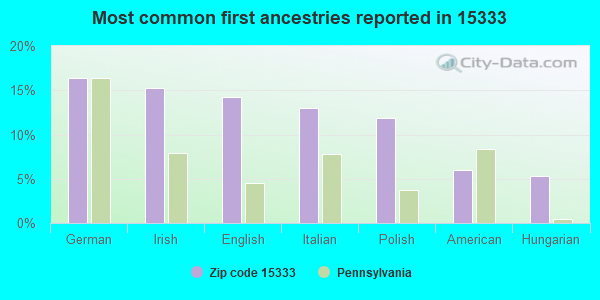 Most common first ancestries reported in 15333