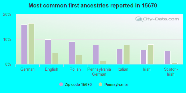 Most common first ancestries reported in 15670