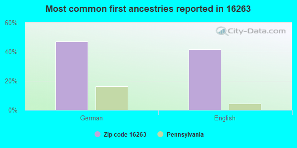 Most common first ancestries reported in 16263