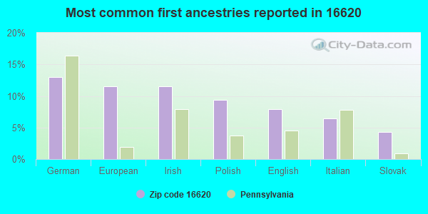 Most common first ancestries reported in 16620