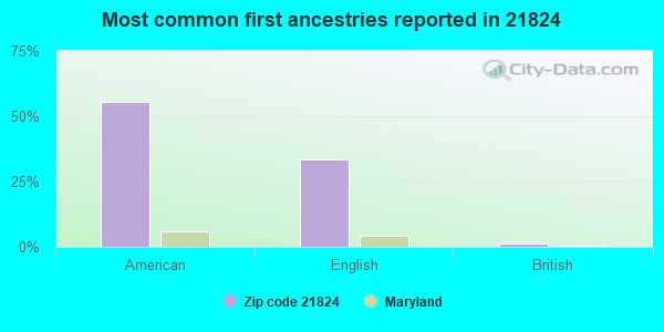 Most common first ancestries reported in 21824