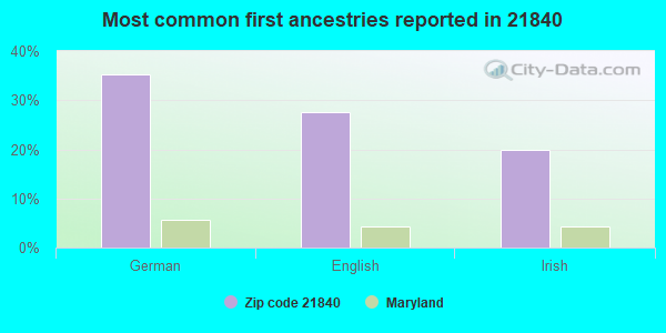 Most common first ancestries reported in 21840