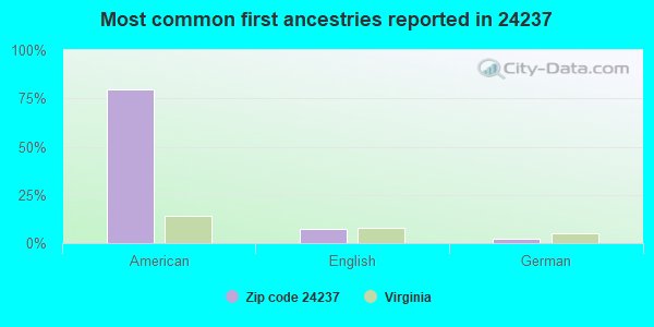 Most common first ancestries reported in 24237
