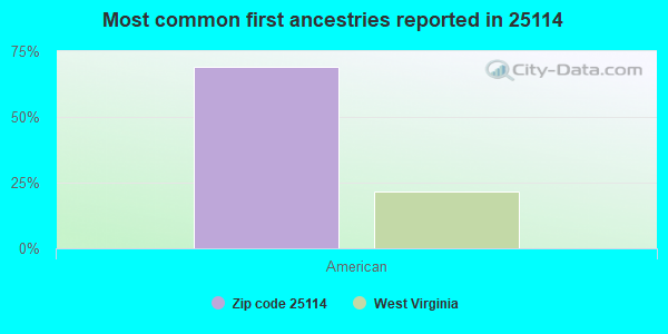 Most common first ancestries reported in 25114