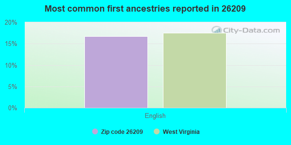 Most common first ancestries reported in 26209