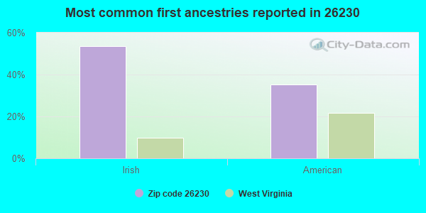 Most common first ancestries reported in 26230
