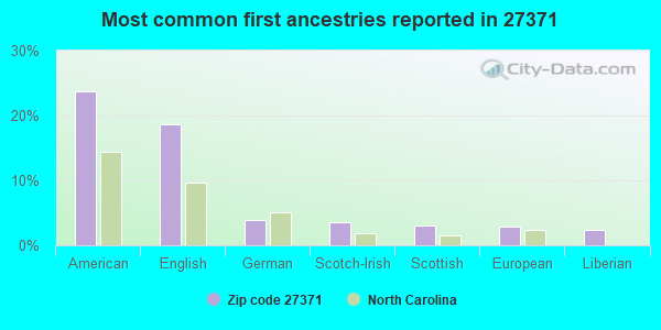 Most common first ancestries reported in 27371