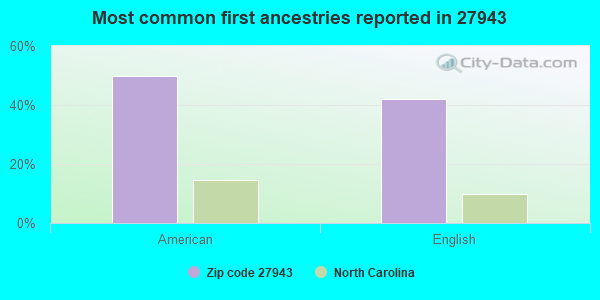 Most common first ancestries reported in 27943