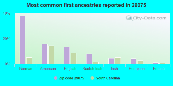 Most common first ancestries reported in 29075