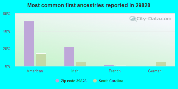 Most common first ancestries reported in 29828
