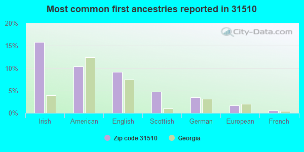 Most common first ancestries reported in 31510